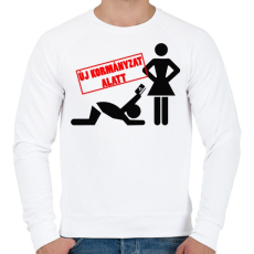 PRINTFASHION Új kormányzat alatt  - Férfi pulóver - Fehér