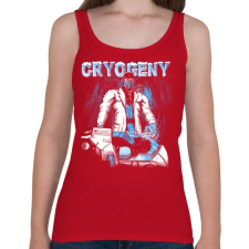 PRINTFASHION Új kriogén - Női atléta - Cseresznyepiros női trikó