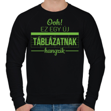 PRINTFASHION Új táblázatnak hangzik - Férfi pulóver - Fekete férfi pulóver, kardigán