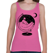 PRINTFASHION Új világ - Női atléta - Rózsaszín női trikó