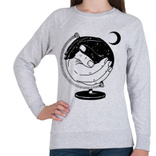 PRINTFASHION Új világ - Női pulóver - Sport szürke női pulóver, kardigán