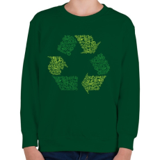 PRINTFASHION Újrahasznosítás - Gyerek pulóver - Sötétzöld