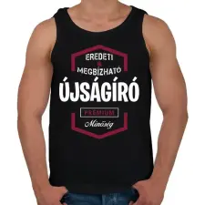 PRINTFASHION Újságíró prémium minőség - Férfi atléta - Fekete atléta, trikó
