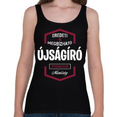 PRINTFASHION Újságíró prémium minőség - Női atléta - Fekete