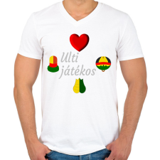 PRINTFASHION Ulti játékos #2 - Férfi V-nyakú póló - Fehér férfi póló