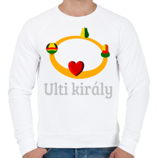 PRINTFASHION Ulti király - Férfi pulóver - Fehér férfi pulóver, kardigán