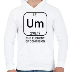 PRINTFASHION Um - the element - Férfi kapucnis pulóver - Fehér