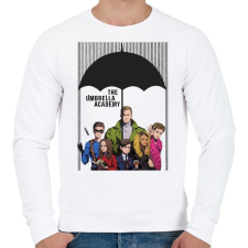 PRINTFASHION Umbrella Academy - Férfi pulóver - Fehér férfi pulóver, kardigán