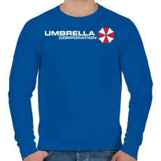 PRINTFASHION Umbrella corp - Férfi pulóver - Királykék