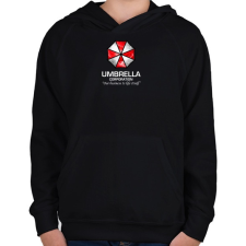 PRINTFASHION Umbrella Corp. - Gyerek kapucnis pulóver - Fekete gyerek pulóver, kardigán