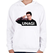 PRINTFASHION Unagi - Gyerek kapucnis pulóver - Fehér gyerek pulóver, kardigán