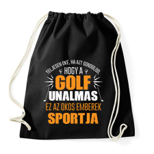 PRINTFASHION Unalmas a golf - Sportzsák, Tornazsák - Fekete tornazsák