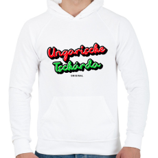 PRINTFASHION UNGARISCHE TSCHÁRDA ORIGINAL - Férfi kapucnis pulóver - Fehér