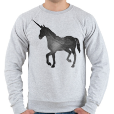 PRINTFASHION Unicorn - Férfi pulóver - Sport szürke