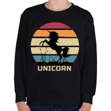 PRINTFASHION Unicorn - Gyerek pulóver - Fekete