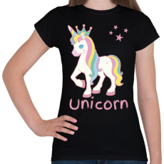 PRINTFASHION unicorn - Női póló - Fekete