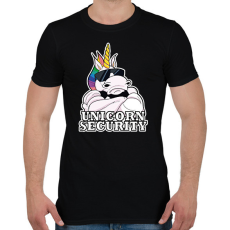PRINTFASHION Unicorn security - Férfi póló - Fekete