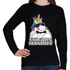 PRINTFASHION Unicorn security - Női pulóver - Fekete