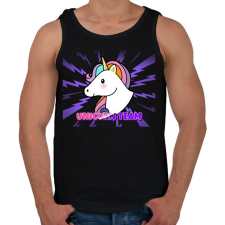PRINTFASHION UNICORN TEAM - Férfi atléta - Fekete atléta, trikó
