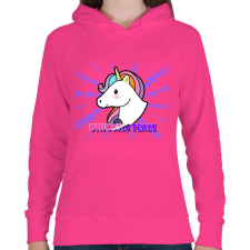PRINTFASHION UNICORN TEAM - Női kapucnis pulóver - Fukszia női pulóver, kardigán