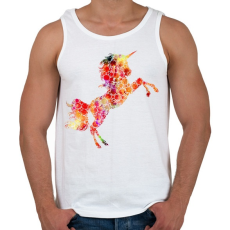 PRINTFASHION unicornis - Férfi atléta - Fehér