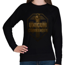 PRINTFASHION UNICUM COMMANDER - Női pulóver - Fekete női pulóver, kardigán