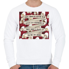 PRINTFASHION Uniform - Férfi pulóver - Fehér