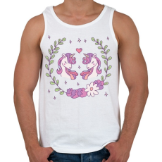 PRINTFASHION Unikornis barátság - Férfi atléta - Fehér