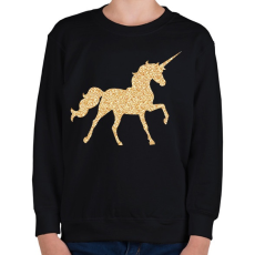 PRINTFASHION Unikornis csillogás - Gyerek pulóver - Fekete