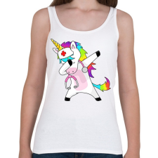 PRINTFASHION Unikornis doktor - Női atléta - Fehér női trikó