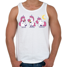 PRINTFASHION Unikornis élet - Férfi atléta - Fehér