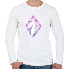PRINTFASHION Unikornis felnőtteknek - Férfi hosszú ujjú póló - Fehér