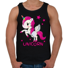 PRINTFASHION unikornis - Férfi atléta - Fekete atléta, trikó