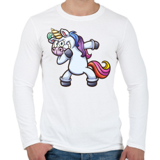 PRINTFASHION Unikornis  - Férfi hosszú ujjú póló - Fehér