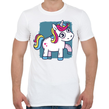 PRINTFASHION Unikornis - Férfi póló - Fehér férfi póló