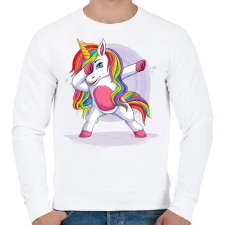 PRINTFASHION Unikornis - Férfi pulóver - Fehér férfi pulóver, kardigán