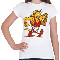 PRINTFASHION Unikornis futó - Női póló - Fehér