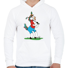 PRINTFASHION Unikornis golf - Férfi kapucnis pulóver - Fehér férfi pulóver, kardigán