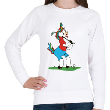 PRINTFASHION Unikornis golf - Női pulóver - Fehér női pulóver, kardigán
