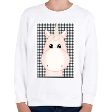 PRINTFASHION Unikornis - Gyerek pulóver - Fehér