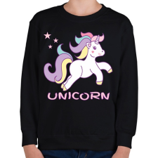 PRINTFASHION unikornis - Gyerek pulóver - Fekete gyerek pulóver, kardigán