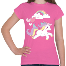 PRINTFASHION Unikornis imádat - Női póló - Rózsaszín