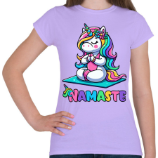 PRINTFASHION Unikornis jóga - Női póló - Viola női póló