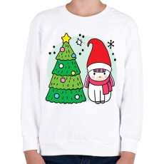 PRINTFASHION Unikornis Karácsony - Gyerek pulóver - Fehér