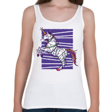 PRINTFASHION Unikornis karácsony - Női atléta - Fehér női trikó