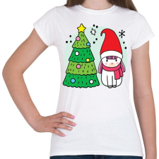 PRINTFASHION Unikornis Karácsony - Női póló - Fehér női póló