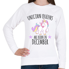 PRINTFASHION Unikornis királylány születésnapja decemberben - Női pulóver - Fehér női pulóver, kardigán