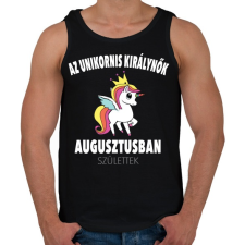 PRINTFASHION Unikornis királynők augusztusban születtek (MAGYAR) - Férfi atléta - Fekete atléta, trikó