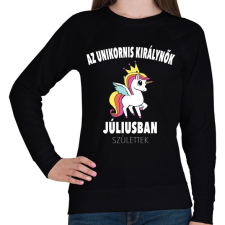PRINTFASHION Unikornis királynők júliusban születtek (MAGYAR) - Női pulóver - Fekete női pulóver, kardigán