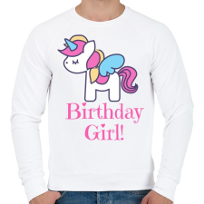 PRINTFASHION Unikornis kiscsaj születésnapja - Férfi pulóver - Fehér férfi pulóver, kardigán